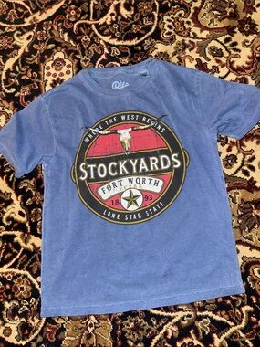 Blue 84 Blue Stockyards Fort Worth Graphic Kids Tee